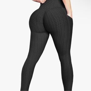 Black Textured Women's Leggings NWOT